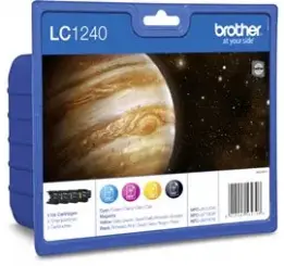 Brother LC1240 LC1240VALBPDR Multipack 4 Druckerpatronen Schwarz Cyan Magenta Gelb 