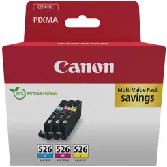 Canon CLI-526 Multipack 4541B018 3 Druckerpatronen Cyan Magenta Gelb 