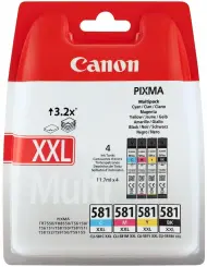 Canon CLI-581XXL 1998C007 4 Druckerpatronen Multipack Schwarz Cyan Magenta Gelb 
