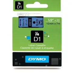 DYMO S0720560 45016 Schriftband Schwarz auf Blau 