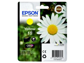 Original Epson 18 Tintenpatrone Yellow T1804 3.3 ml ca. 180 Seiten C13T18044012 