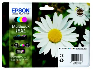 Original Epson 18XL Multipack Schwarz ,Cyan ,Magenta ,Yellow T1816 4  Tintenpatrone : T1811XL + T1812XL + T1813XL + T1814XL C13T18164012 