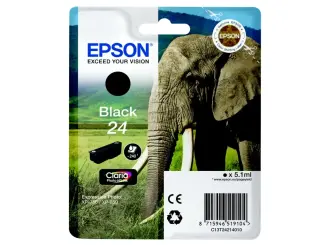 Epson 24 C13T24214012 Druckerpatrone Schwarz 5.1 ml ca. 240 Seiten, 