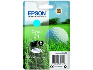 Epson 34 C13T34624010 Druckerpatrone Cyan 4.2 ml ca. 300 Seiten, 