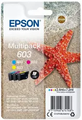 Epson 603 C13T03U54010 3 Druckerpatronen Multipack Cyan Magenta Gelb 
