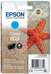 Original Epson 603 Tintenpatrone Cyan ca. 130 Seiten C13T03U24010 