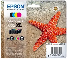 Original Epson 603XL Multipack Schwarz ,Cyan ,Magenta ,Yellow 4  Tintenpatrone C13T03A64010 