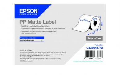 Original Epson S045742 Etiketten C33S045742 Weiß, Matte, 5,1 cm, 29 m 