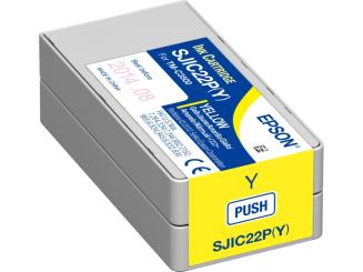 Original Epson SJIC22P(Y) Tintenpatrone Yellow 32.5 ml C33S020604 