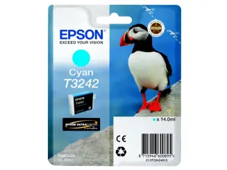 Epson T3242 C13T32424010 Druckerpatrone Cyan 14 ml ca. 980 Seiten, 