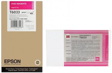 Original Epson T6033 vivid Tintenpatrone Magenta 220 ml C13T603300 