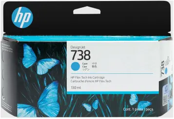 HP738 498N5A Druckerpatrone Cyan 130 ml 