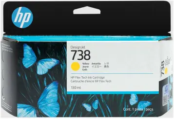 HP738 498N7A Druckerpatrone Gelb 130 ml 