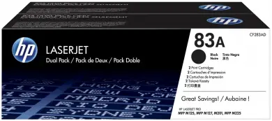 HP83A CF283AD 2 Toner Multipack Schwarz CF283A je 1.500 Seiten, 