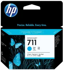 HP711 CZ134A 3 Druckerpatronen Multipack 3 x Cyan ca. 4.500 Seiten, 