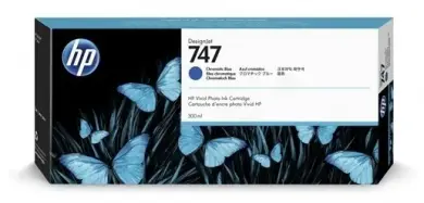 Original HP747 Blau Tintenpatrone 300ml P2V85A 