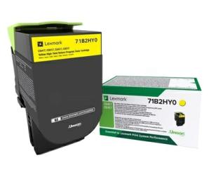 Original Lexmark 71B2HY0 Toner Yellow ca. 3500 Seiten Rückgabe-Druckkassette, hohe Kapazität 