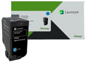 Original Lexmark 74C20C0 Toner Cyan ca. 3.000 Seiten Rückgabe-Druckkassette 
