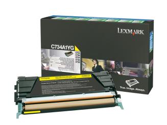 Original Lexmark C734A1YG Toner Yellow ca. 6.000 Seiten Rückgabe-Druckkassette 