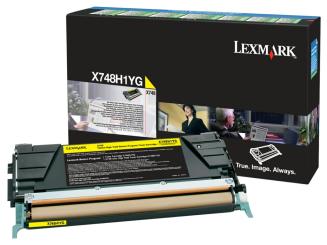 Original Lexmark X748H1YG Toner Yellow X748 ca. 10.000 Seiten Rückgabe-Druckkassette 