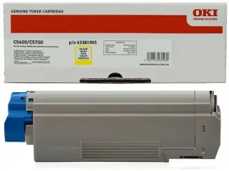 Original Oki 43381905 Toner Yellow ca. 2.000 Seiten 