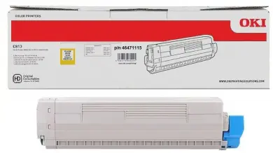 Original Oki 46471113 Toner Yellow C813 ca. 5.000 Seiten 