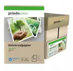 Original Prindo PR802500A4G Recycling Universal-Kopierpapier rauchweiß A4 Weiss 