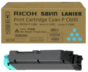 Original Ricoh P C600C Toner Cyan 408315 ca. 13.000 Seiten 