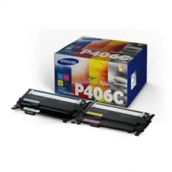 Original Samsung CLT-P406C Multipack Schwarz / Cyan / Magenta / Yellow (SU375A) 